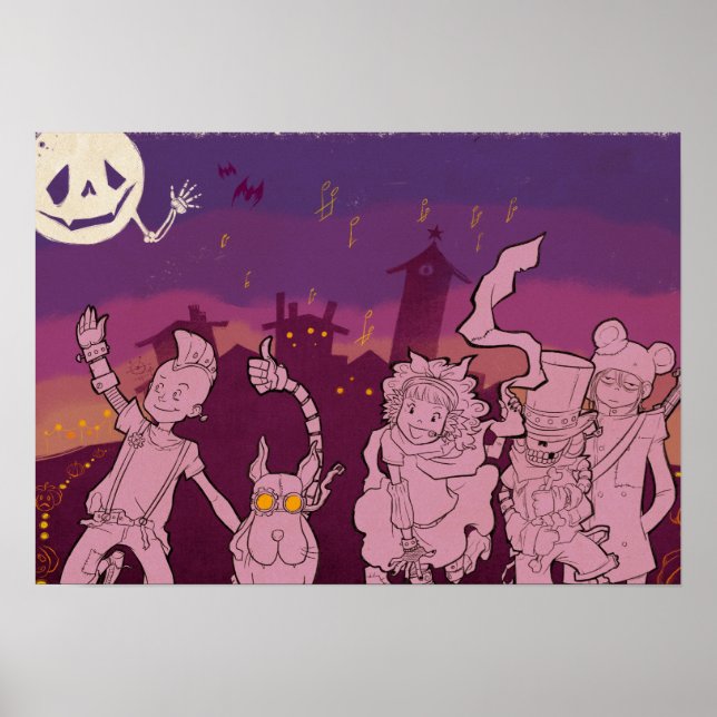 Póster 4 Pequenos Monstros - Música Noturna (Frente)