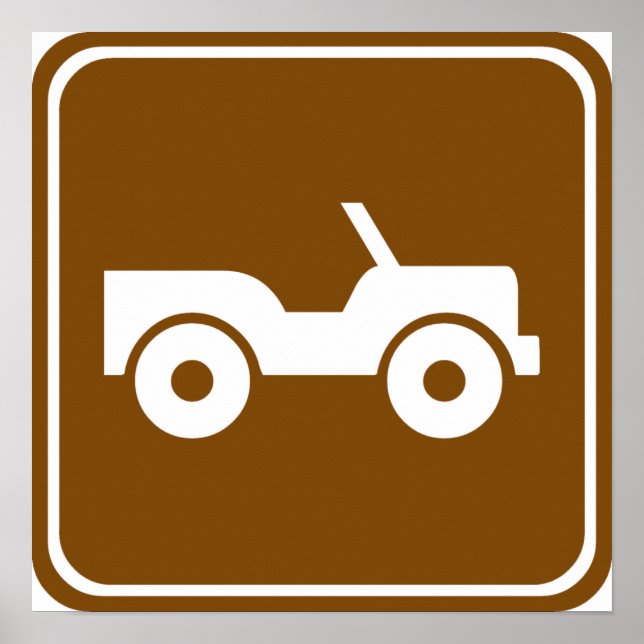Poster 4WD - Sinal de Estrada em Rodovia (Frente)