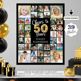 Poster 50º Aniversário 39 Colagem de Fotografias Alega a 