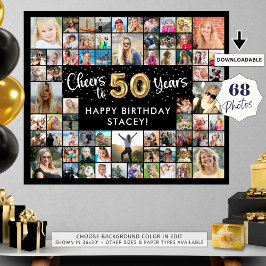 Poster 50º Aniversário 68 Fotocolagem Alega 50 Anos