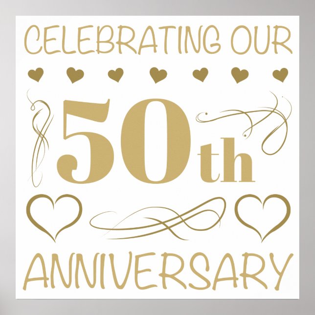 Poster 50º Aniversário de Casamento (Frente)