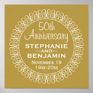 Póster 50º Aniversário de Casamento Personalizado