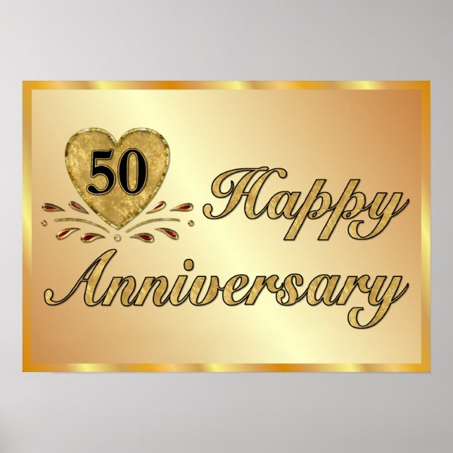 Poster - 50º Aniversário - Dourado (Frente)