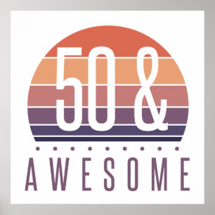 Poster 50º Aniversário - Retro Sunset