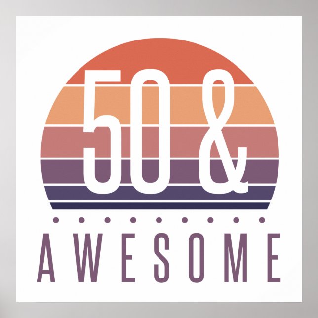 Poster 50º Aniversário - Retro Sunset (Frente)