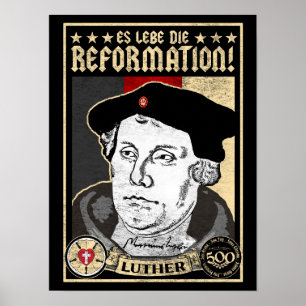 Póster 500º aniversário da reforma Luther Poster-Alemã