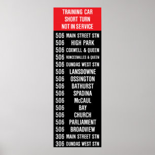 Póster 506 eléctrico Rollsign da réplica TTC de CARLTON