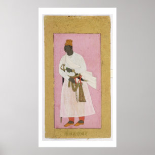 Póster 50.14/8 Retrato do âmbar de Malik, inscreido em