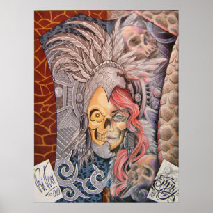 Póster 50/50 de repro 4 da ARTE do TATUAGEM