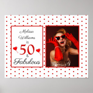 Poster 50 e Fabuloso 50º aniversário de 50º aniversár