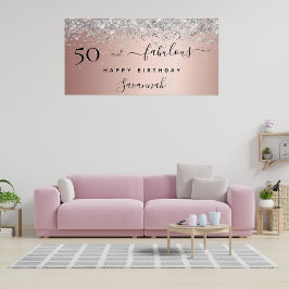 Póster 50 Fabuloso rosa dourado dourado dourado dourado d