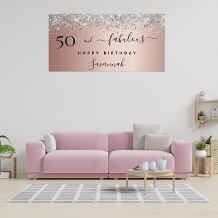 Póster 50 Fabuloso rosa dourado dourado dourado dourado d