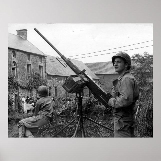 Poster 50 km2 Machine Gun na Segunda Guerra Mundial (Frente)