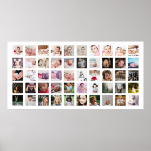 Poster 50 Photo Collage Personalized