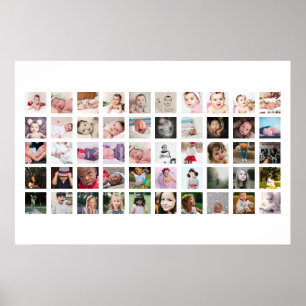 Poster 50 Photo Collage Personalized