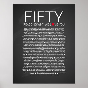 Poster 50 razões pelas quais nós te amamos voto de casame