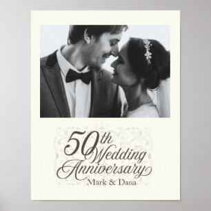 Póster 50th Sinal do aniversário de casamento