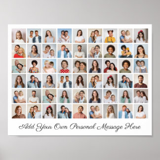 Poster 54 Colagem de Fotos Adicione Seu Próprio Cartaz de