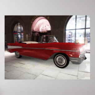 Poster '57 Chevy - vermelho - alta resolução!
