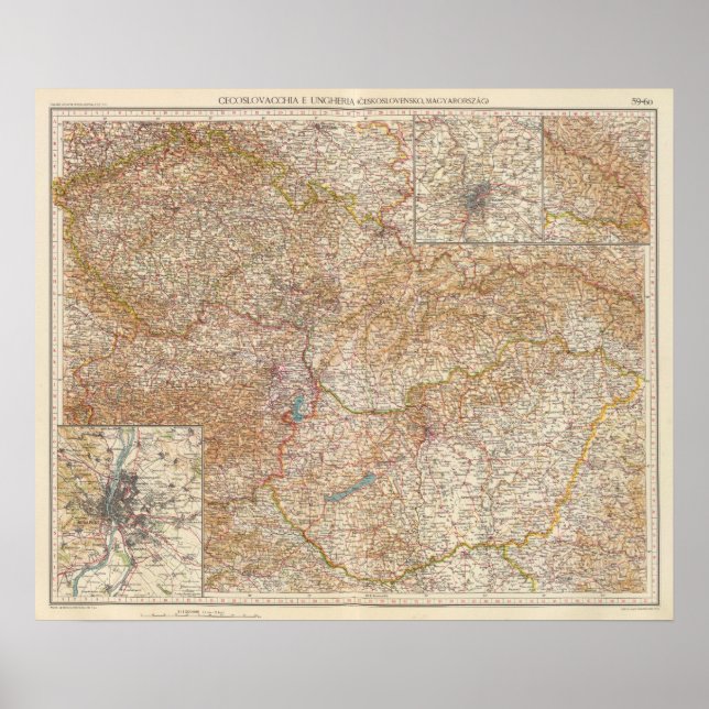 Poster 5960 Checoslováquia, Hungria (Frente)