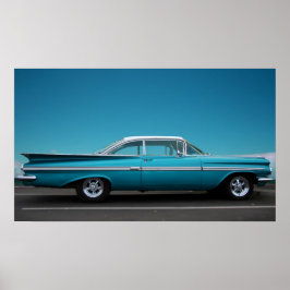 Poster "59 Chevy em azul