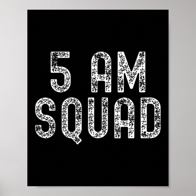 Poster 5 Am Squad _ Funny Gym Workout Quote Apparel Tank  (Frente)