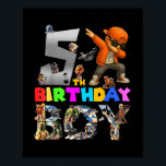 Poster 5 Birthday Boy Italiano Brainrot Para Crianças<br><div class="desc">5 Birthday Boy Italiano Brainrot Para Crianças Esquadra De Aniversário</div>