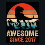 Poster 5 Birthday Dinosaur 5 Anos Crianças Incríveis<br><div class="desc">5 Birthday Dinosaur 5 Anos Crianças Impressionantes Desde 2017</div>