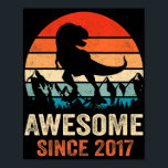 Poster 5 Birthday Dinosaur 5 Anos Crianças Incríveis<br><div class="desc">5 Birthday Dinosaur 5 Anos Crianças Impressionantes Desde 2017</div>