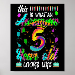 Poster 5 Birthday Incrível De 5 Anos Parece