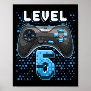 Poster 5 Controladora de videogame 5 Birthday Gamer Gift 