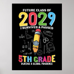 Poster 5 Grau de 5 de Professores Durante Um Nível Global