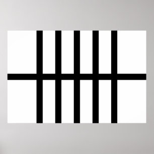 Póster 5 Linhas Pretas Bisectadas