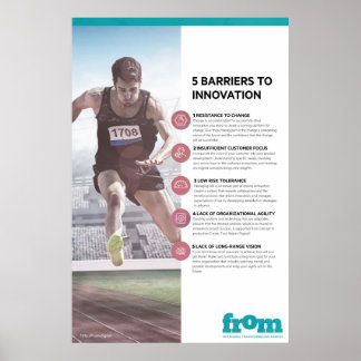 Poster 5 Obstáculos à Inovação Infográfica