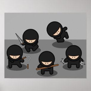 Póster 5 Pequenos ninjas