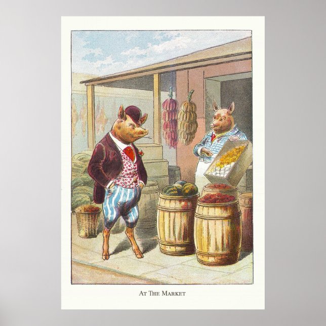 Poster 5 Pequenos Porcos: No Mercado (Frente)