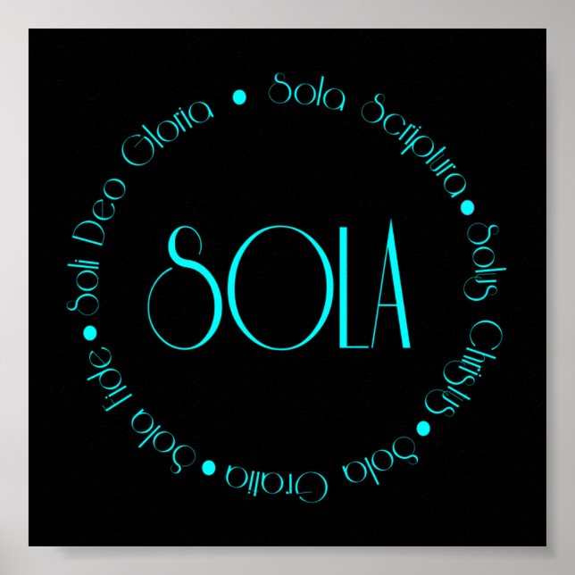 Poster 5 Solas (Frente)