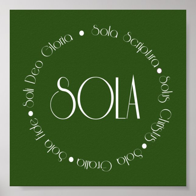 Poster 5 Solas (Frente)