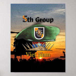 Póster 5o Veteranos LRRP do grupo SFG SF das forças