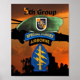 Poster 5o Veteranos LRRP do grupo SFG SF das forças