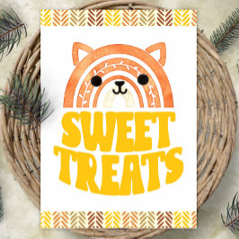 Poster 5x7 Doces Boho Woodland Raposa Aniversário Sobreme