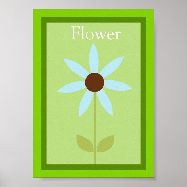 Poster 5X7 Floresta Flor Amigos de Parede (Frente)