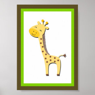 Póster 5X7 Girafa Jungle Animal Wall Art