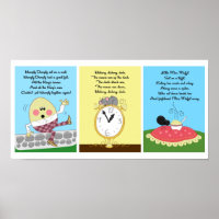5x7 Humpty Hickory Miss Muffet Kids Sala de Arte
