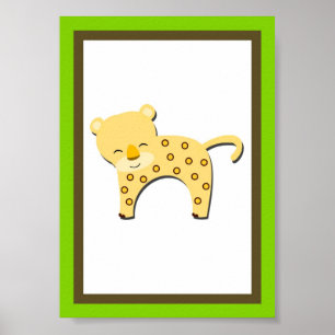 Póster 5X7 Jaguar Jungle Animal Wall Art