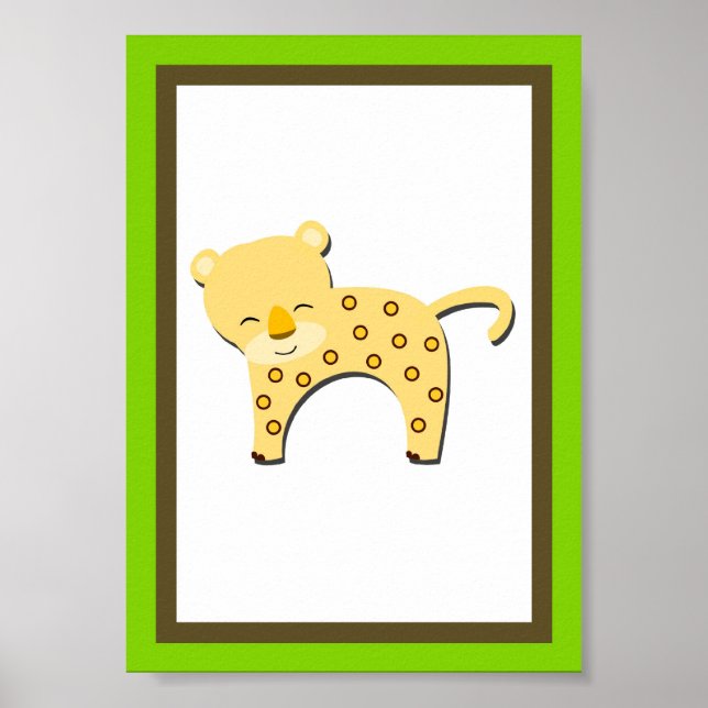 Póster 5X7 Jaguar Jungle Animal Wall Art (Frente)