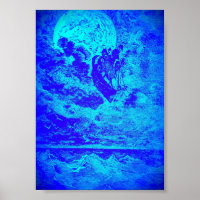Poster 5x7 nave fantasma no céu