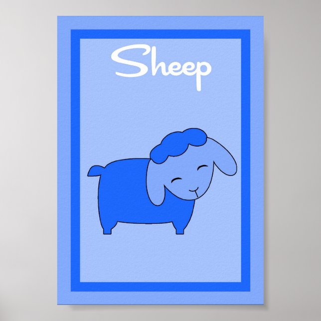 Poster 5X7 Ovinos Barn Yard Boys Wall Art (Frente)