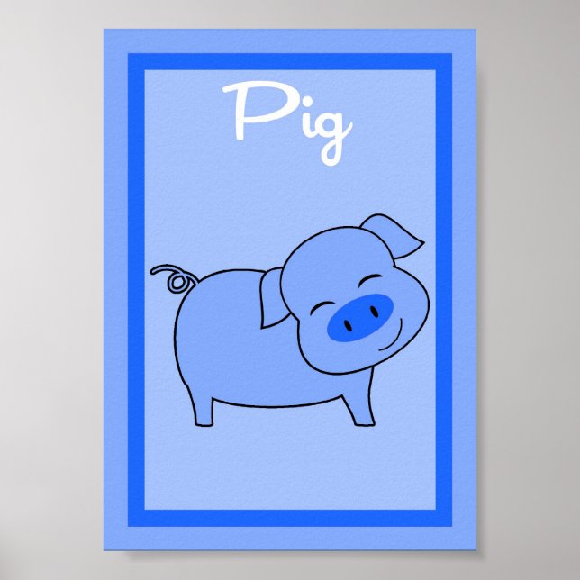 Póster 5X7 Pig Barn Yard Boys Wall Art (Frente)