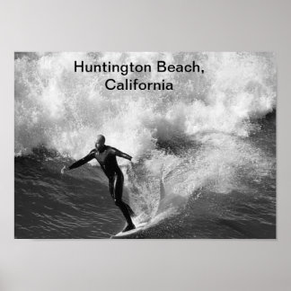 Póster 5x7 Surfer Blk whk, Huntington Beach, Califórnia